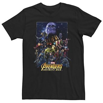 Big & Tall Marvel Avengers Infinity War Team Assemble Tee