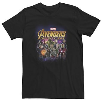 Big & Tall Marvel Avengers Infinity War Galaxy Heroes Tee