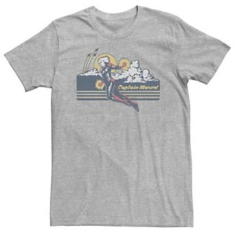Big & Tall Marvel Captain Marvel Retro Sunset Tee