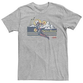 Big & Tall Marvel Captain Marvel Retro Action Pose Tee