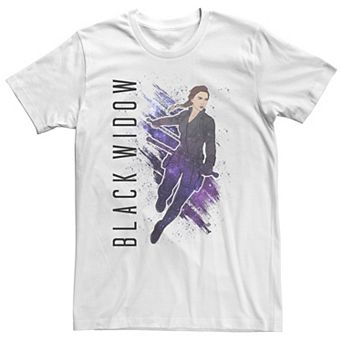 Big & Tall Marvel Avengers Endgame Black Widow Galaxy Painted Tee