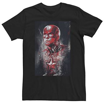 Big & Tall Marvel Captain America Distressed Painting Poster Tee
