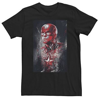Big & Tall Marvel Captain America Distressed Painting Poster Tee
