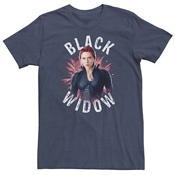 Big & Tall Marvel Avengers Endgame Black Widow Space Poster Tee