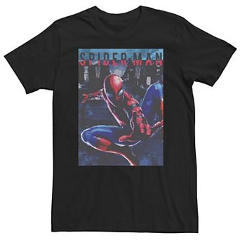 Big & Tall Marvel Spider-Man Swinging City Poster Tee