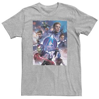 Big & Tall Marvel Avengers Endgame Main Character Poster Tee