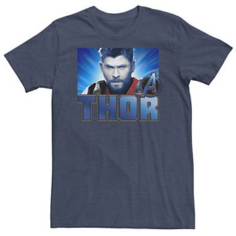 Big & Tall Marvel Avengers Endgame Thor Bold Logo Poster Tee