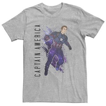 Big & Tall Marvel Avengers Endgame Captain America Galaxy Painted Tee