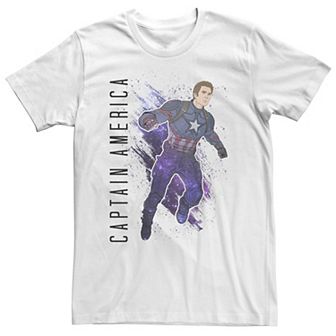 Big & Tall Marvel Avengers Endgame Captain America Galaxy Painted Tee