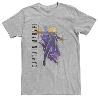 Big & Tall Marvel Avengers Endgame Captain Marvel Galaxy Paint Tee