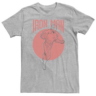 Big & Tall Marvel Avengers Endgame Iron Man Outline Poster Tee