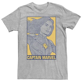 Big & Tall Marvel Avengers Endgame Captain Marvel Pop Art Tee