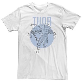 Big & Tall Marvel Avengers Endgame Thor Outline Poster Tee