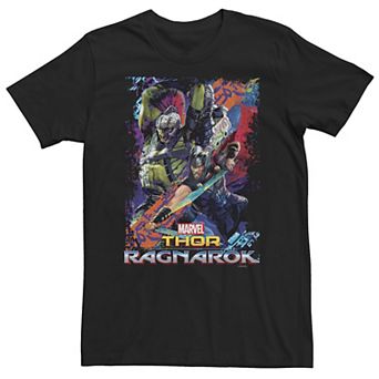 Big & Tall Marvel Thor Ragnarok Hulk Neon Pop Poster Tee