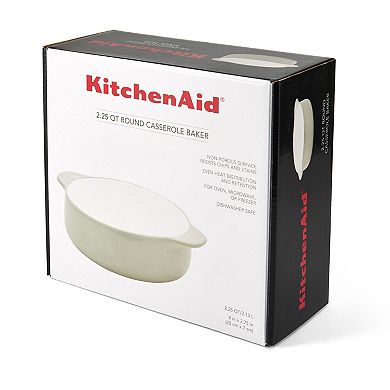 KitchenAid KQ990BX Vitrified Stoneware 2-qt. Round Casserole Baker