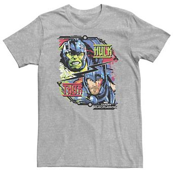 Big & Tall Marvel Thor Ragnarok Hulk Champ Versus God of Thunder Tee