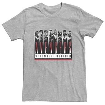 Big & Tall Marvel Avengers Endgame Stronger Together Team Group Shot Tee