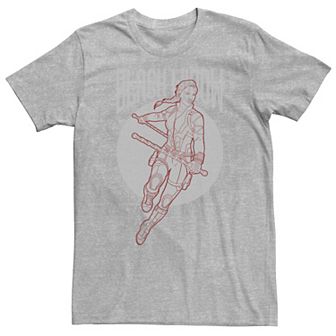 Big & Tall Marvel Avengers Endgame Black Widow Outline Poster Tee