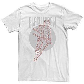 Big & Tall Marvel Avengers Endgame Black Widow Outline Poster Tee