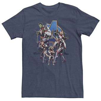 Big & Tall Marvel Hero Avengers Suits Assemble Group Shot Tee