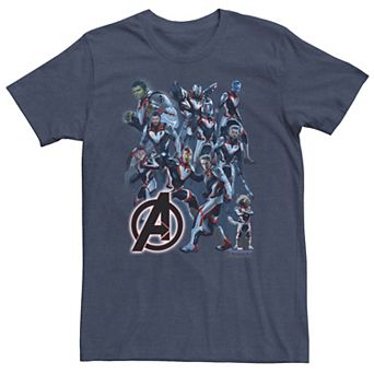 Big & Tall Marvel Avengers Endgame Suit Group Shot Tee