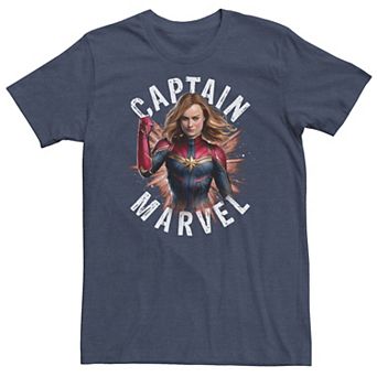 Big & Tall Marvel Avengers Endgame Captain Marvel Space Poster Tee