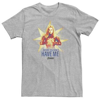 Big & Tall Marvel Avengers Endgame Captain Marvel Logo Tee