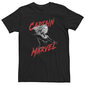 Big & Tall Marvel Avengers High Contrast Captain Marvel Logo Tee
