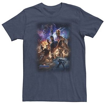 Big & Tall Marvel Avengers Endgame Galaxy Movie Poster Group Shot Tee