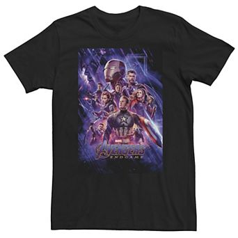 Big & Tall Marvel Studios Avengers Endgame Space Group Shot Poster Tee