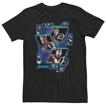 Big & Tall Marvel Avengers Endgame Hero Tech Panel Group Shot Tee
