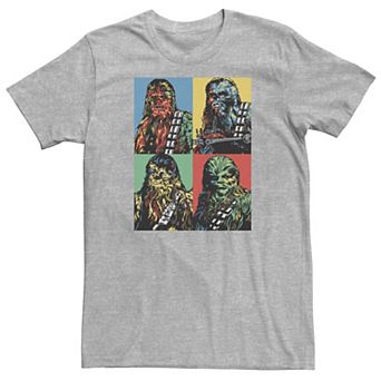 Big & Tall Star Wars Chewbacca Colorful Panel Portrait Tee