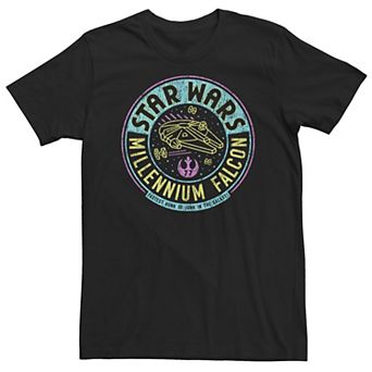Big & Tall Star Wars Millennium Falcon Neon Circle Logo Tee