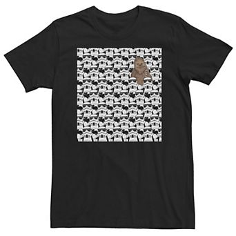 Big & Tall Star Wars Stormtrooper Chewbacca In Crowd Tee