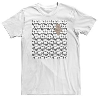 Big & Tall Star Wars Stormtrooper Chewbacca In Crowd Tee