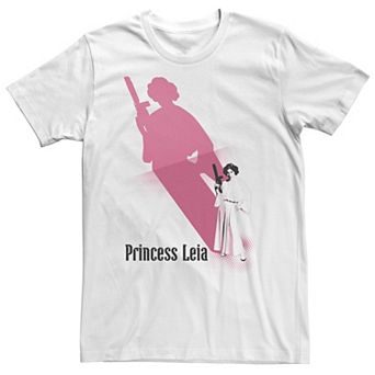 Big & Tall Star Wars Princess Leia Posing Wall Shadow Tee