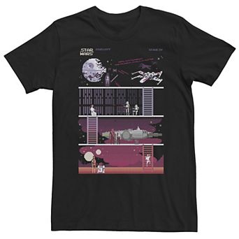 Big & Tall Star Wars Retro Video Game Theme Tee
