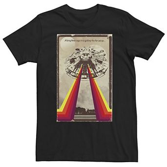 Big & Tall Star Wars Retro VHS Millennium Falcon Cover Tee