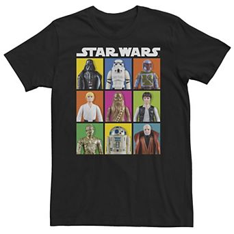 Big & Tall Star Wars Group Shot Toy Box Panels Tee