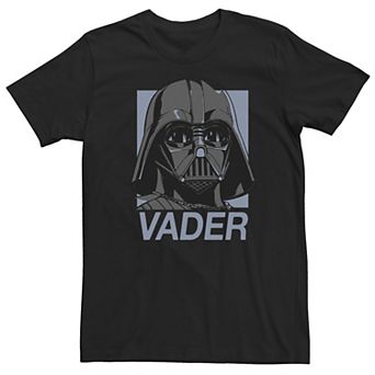 Big & Tall Star Wars Darth Vader Mask Blue Square Tee
