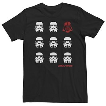 Big & Tall Star Wars Empire Helmet Grid Tee
