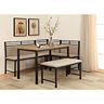 4D Concepts Modern Tool Less Boltzero Corner Nook Dining Set - Includes Stand-Alone Table, Bench & Corner Seating Unit