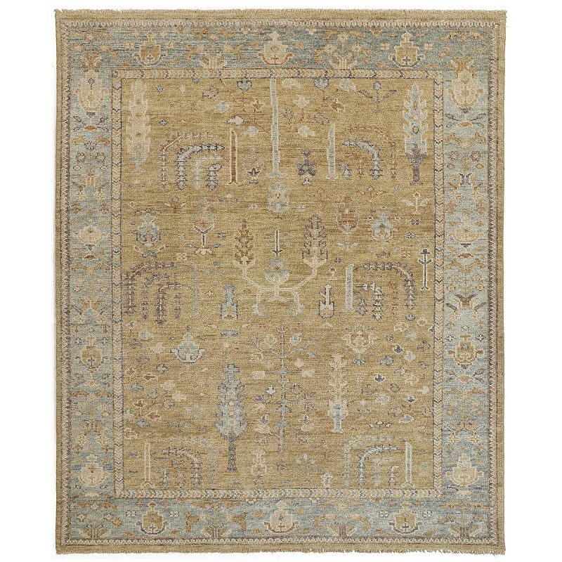 Weave & Wander Irie Traditional Oushak Floral Fauna Rug, Orange, 8X10 Ft
