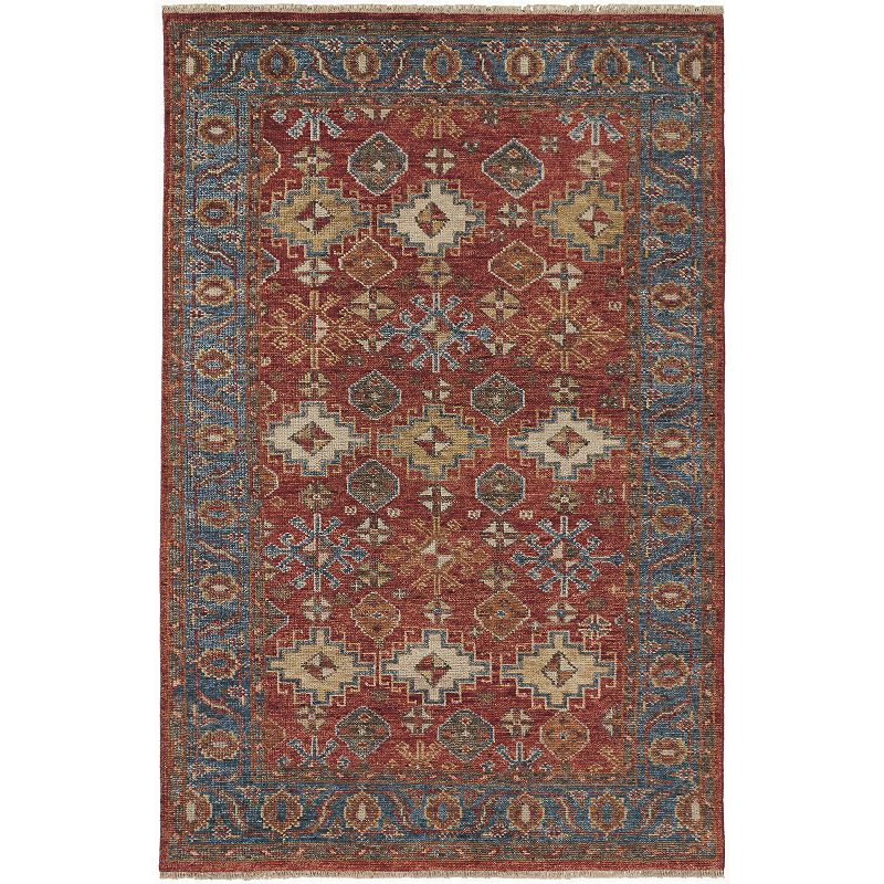 Weave & Wander Irie Traditional Oushak Flora Fauna Rug, Orange, 8X10 Ft