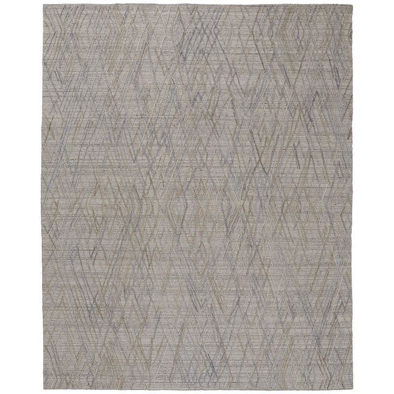 Weave & Wander Huntley Abstract Diamond Rug, Grey, 5X8 Ft