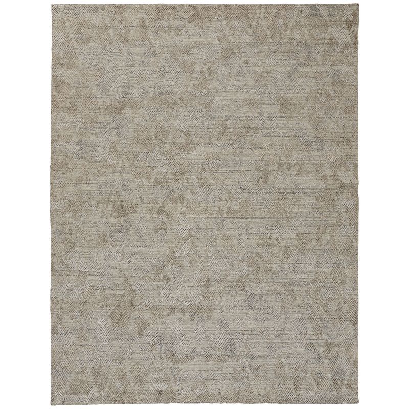 Weave & Wander Huntley Abstract Chevron Rug, Grey, 2X3 Ft