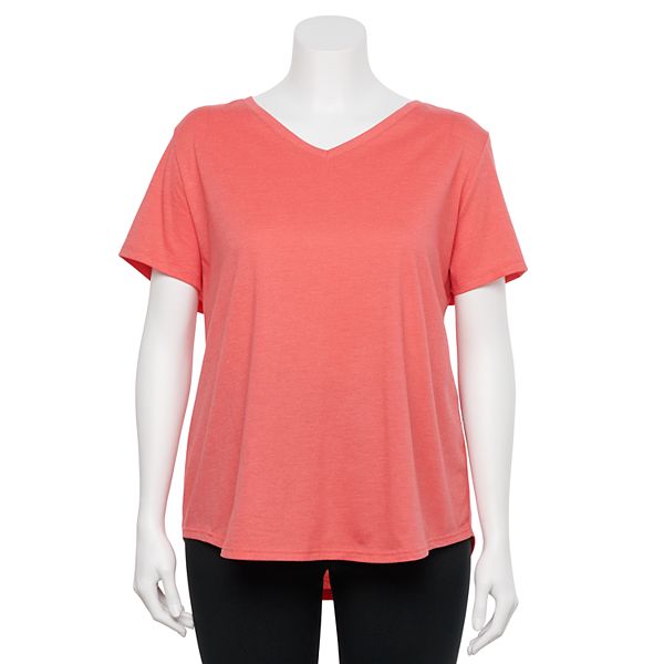 Plus Size Tek Gear® Essential Short Sleeve V-Neck Tee