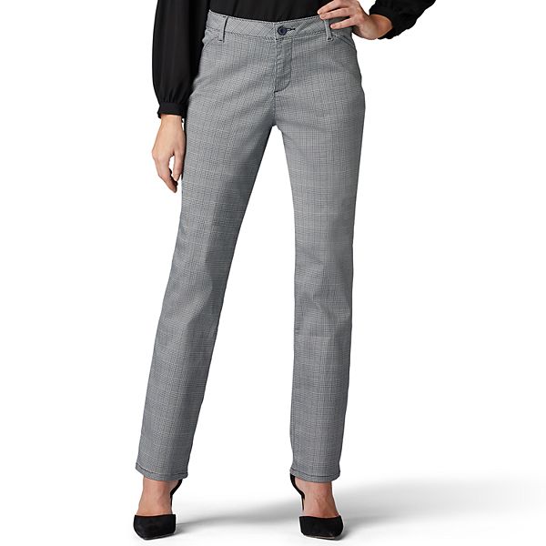 Petite Lee® Relaxed Fit Straight Leg Twill Pants