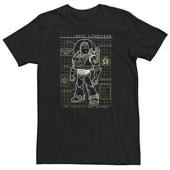 Big & Tall Disney / Pixar Toy Story Buzz Lightyear Schematics Tee