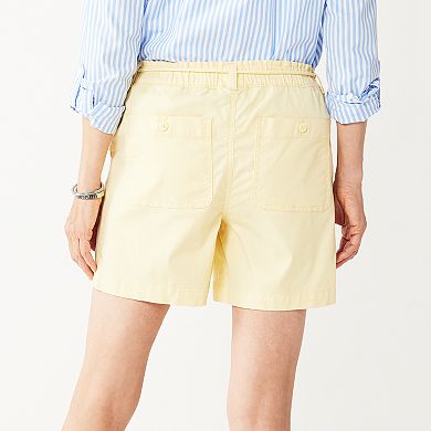 Women's Croft & Barrow® Pull-On Utility Shorts